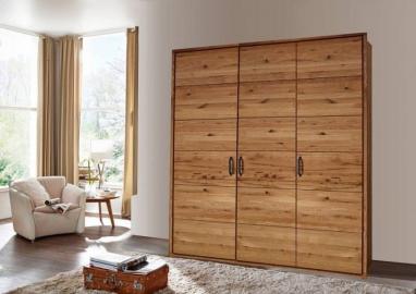 Kleiderschrank Wildeiche 154x60x219 natur geölt JANGALI #933