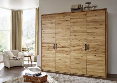 Kleiderschrank Wildeiche 244x60x219 natur geölt JANGALI #953