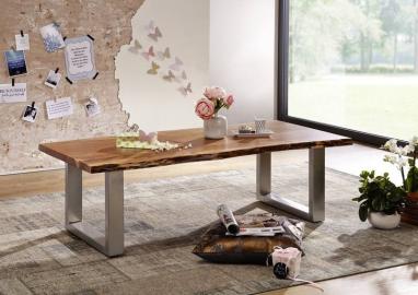 Couchtisch Akazie 150x70x45 walnuss lackiert FREEFORM 2 #12