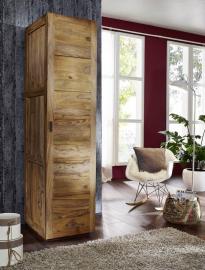 Kleiderschrank Sheesham 48x61x200  braun geölt NATURE BROWN #502