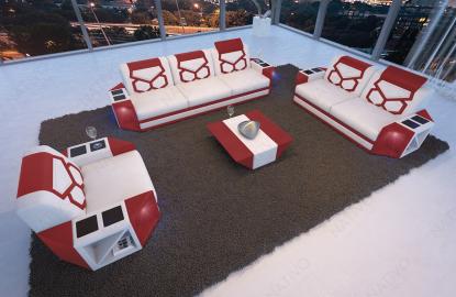 Designer Sofa AVENTADOR 3+2+1 mit LED Beleuchtung