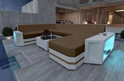 Rattan Lounge Sofa AVENTADOR XXL v2