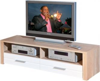 Hochglanz/Sonoma TV-Board Monda 150x40x37 cm weiß
