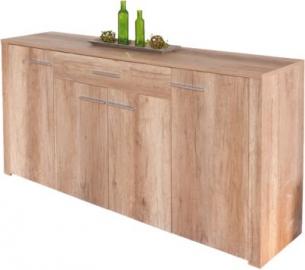 Wildeiche Sideboard Monda 176x40x89 cm braun