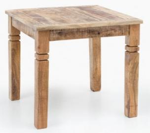 Mango Massivholz Esstisch Rustikal 80x80 cm beige