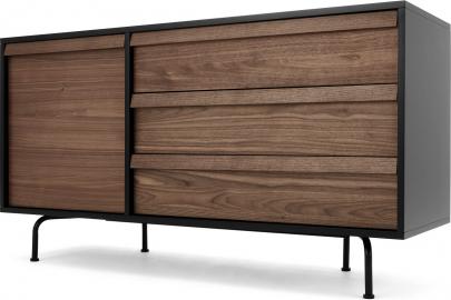 Milford Sideboard, Walnuss und Schwarz - MADE.com
