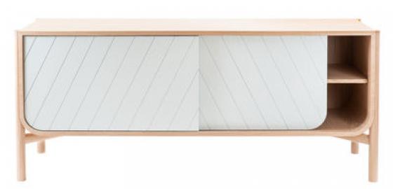Marius Anrichte / L 155 cm x H 65 cm - Hartô - Hellgrau,Eiche natur
