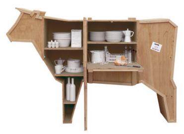Sending Animals Vache Anrichte / L 225 cm x H 151 cm - Seletti - Holz hell
