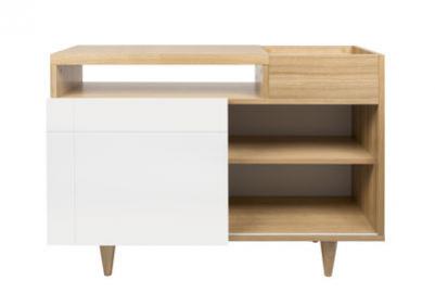 Slide Anrichte / L 110 cm x H 82 cm - POP UP HOME - Weiß,Eiche