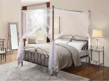 Metallbett Himmelbett mit Lattenrost Marquise - 160x200cm