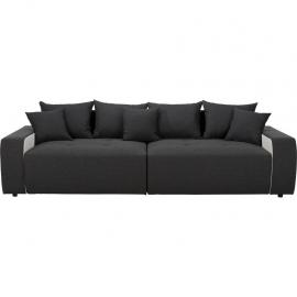 Bigsofa in Schwarz mit Kissen