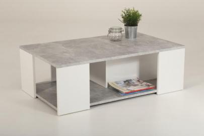 Couchtisch auf Rollen FABIO von Hela Beton / Weiss