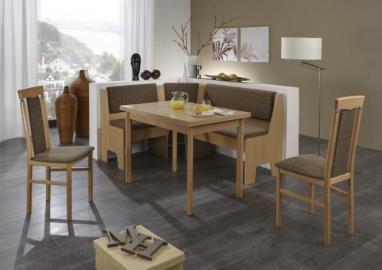 Eckbankgruppe MAILAND Buche / Braun gemustert