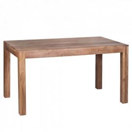 Esstisch Massivholz Akazie 140 cm Esszimmer-Tisch Holztisch Design Küchentisch Landhaus-Stil dunkel-braun