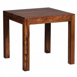 Esstisch Massivholz Sheesham 80 cm Esszimmer-Tisch Holztisch Design Küchentisch Landhaus-Stil dunkel-braun