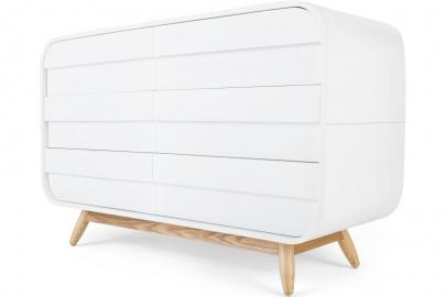 Esme breite Kommode, Esche und Weiss - MADE.com