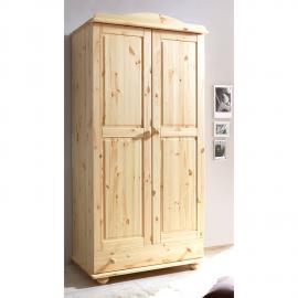 Jugendzimmer Babyzimmer Kleiderschrank mit Schubkasten LUZERN-22 Kiefer Natur lackiert B x H x T ca. 96 x 195 x 56 cm