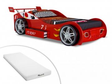 Set Kinderbett RUNNER + Matratze - 90x200cm - Rot