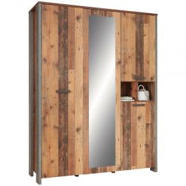Kleiderschrank in Braun mit Spiegel