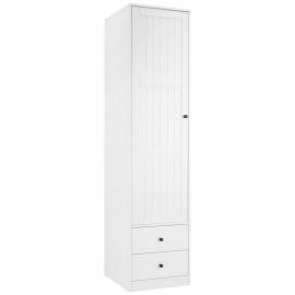 Kleiderschrank in Weiß aus Massiv Holz