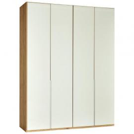 Kleiderschrank in Weißglas