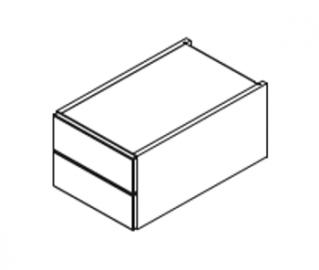 Lanzet Q4-Fit Doppelschubschrank, Eiche Maron