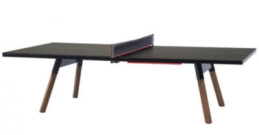 Y&M rechteckiger Tisch / L 274 cm - Tischtennisplatte und Esstisch - RS BARCELONA - Schwarz,Holz natur