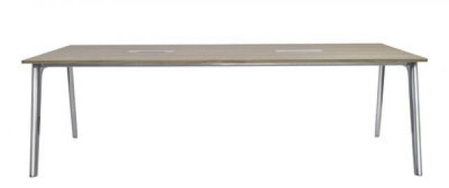Pluralis Schreibtisch / Schreibtisch - 200 x 100 cm - Eiche - Fritz Hansen - Verchromt,Eiche