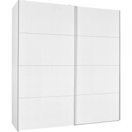 Schwebetürenschrank in Weiß Hochglanz
