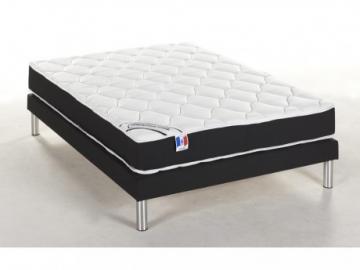 Taschenfederkernmatratze Lattenrost Set ISOLYS von DREAMEA - Anthrazit - 160x200cm