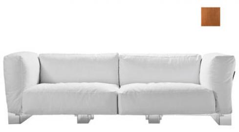 Pop Duo Sofa Gestell transparent - Kartell - Orange