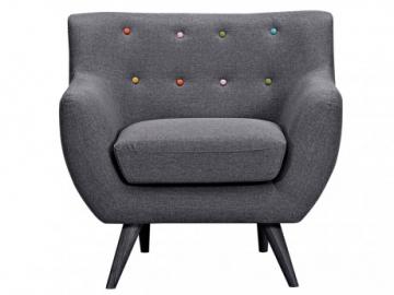 Sessel Stoff Serti - Anthrazit-Grau