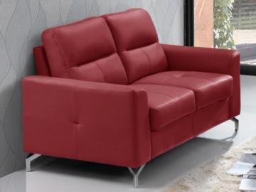 2-Sitzer Ledersofa EDORI - Rot