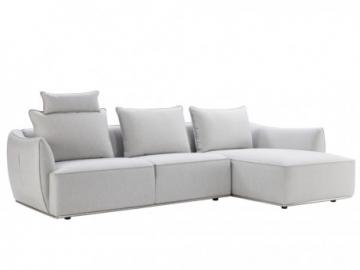 Ecksofa Stoff JESSY - Hellgrau - Ecke Rechts