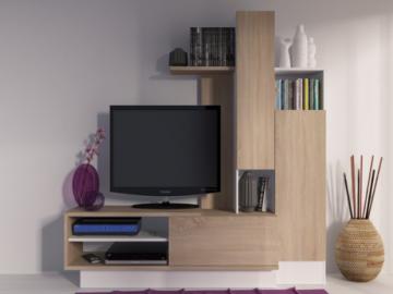 TV-Möbel TV-Wand Balinto - Eichefarben