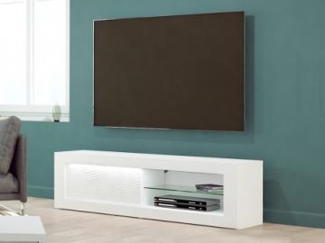 TV-Möbel mit LED-Beleuchtung ECLIPSE - 1 Tür & 2 Ablagen