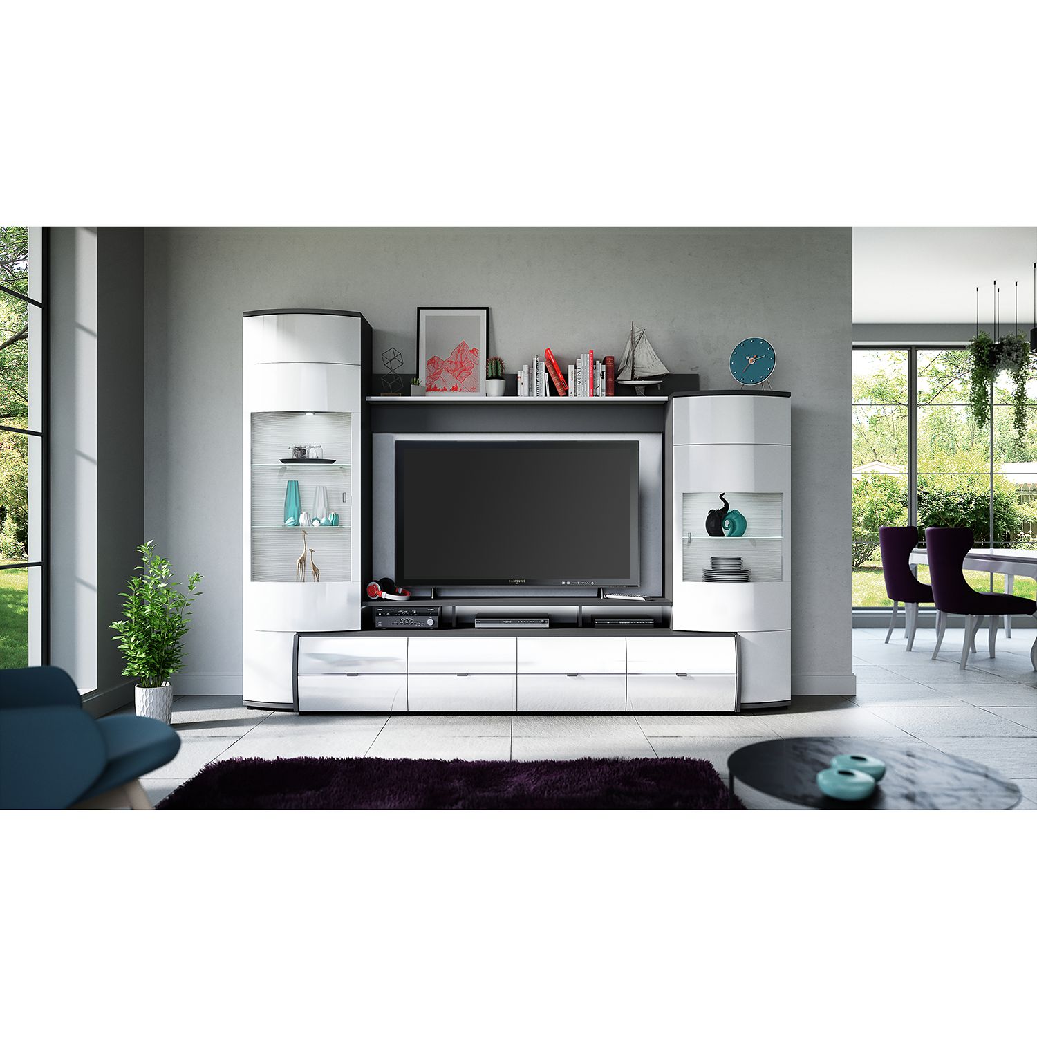 home24 Wohnwand Mury (4-teilig)