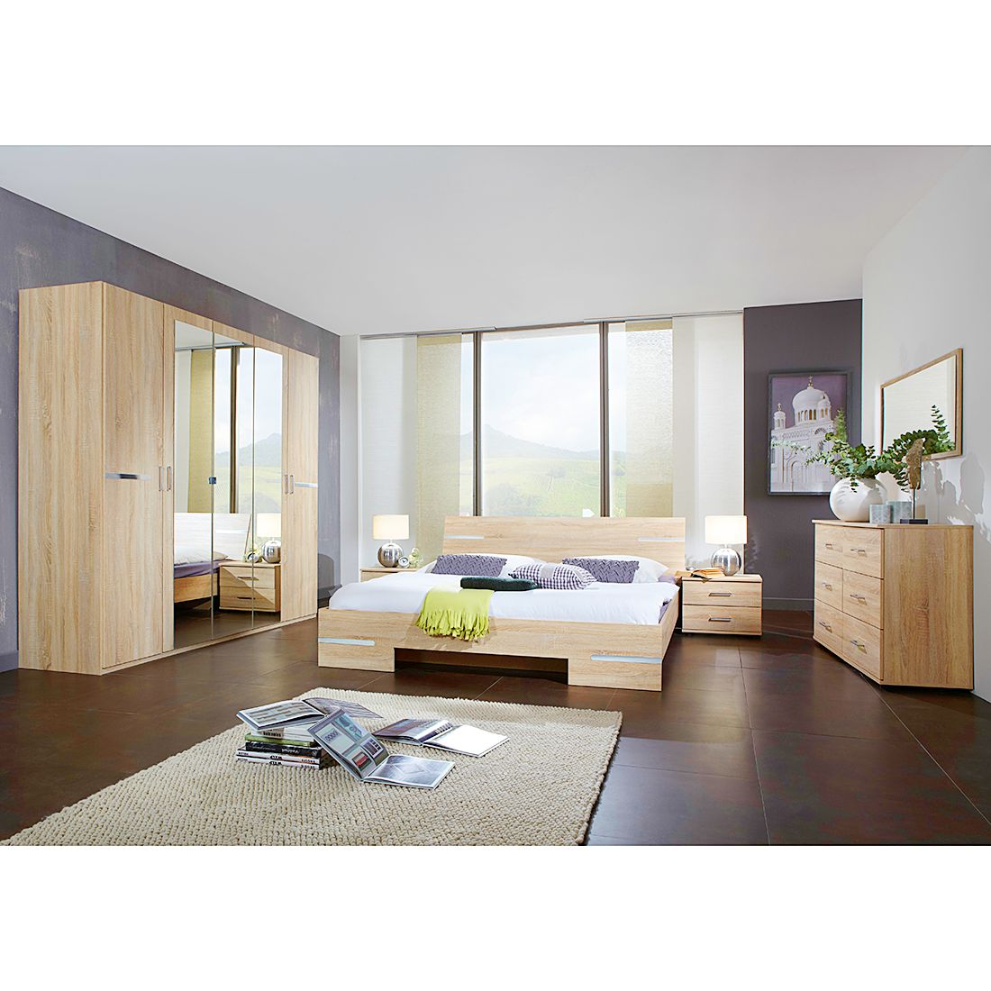 home24 Schlafzimmerset Tulloch (4-teilig)