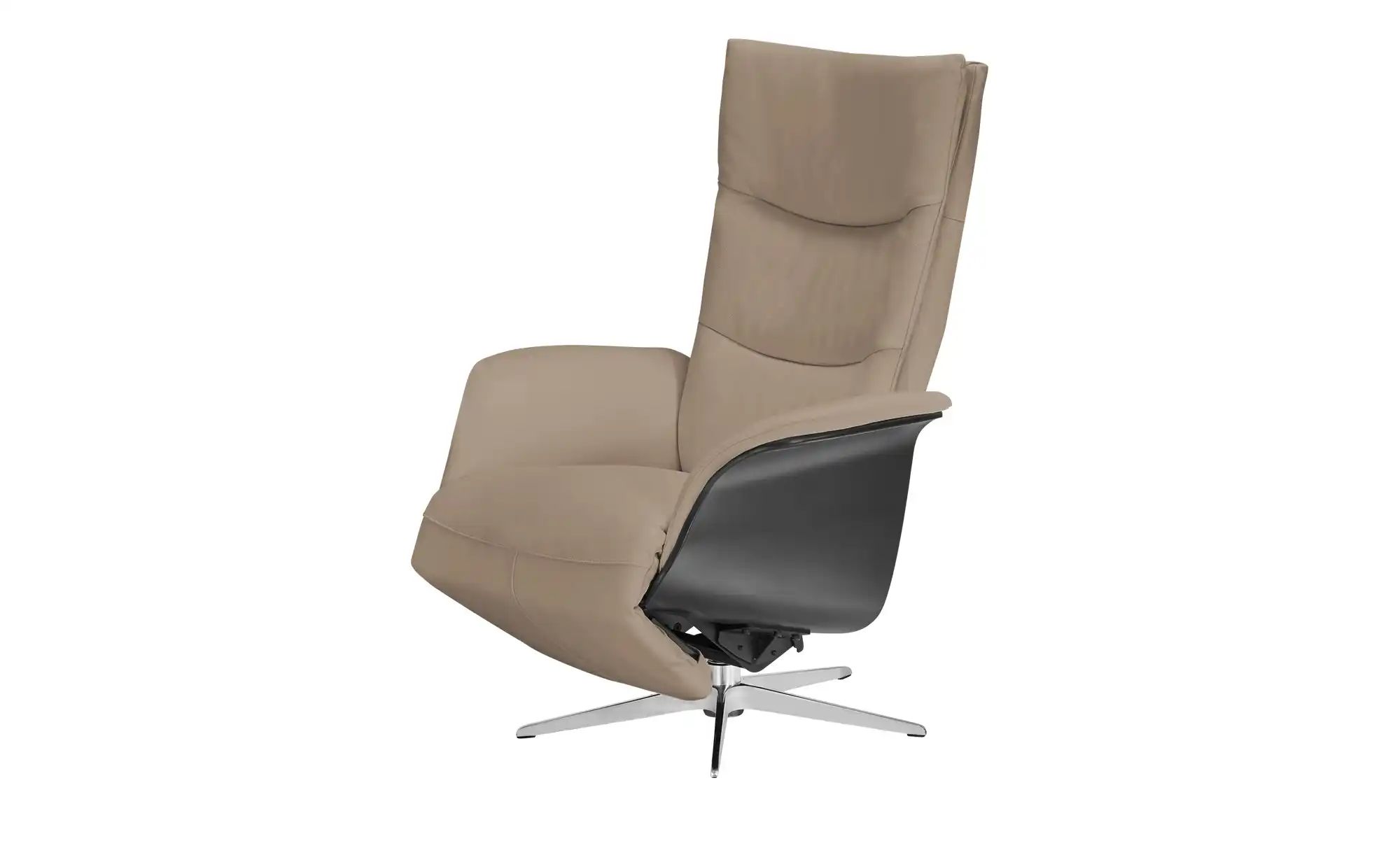 Relaxsessel beige - Leder Mika ¦ beige ¦ Maße (cm): B: 77 H: 109 T: 82 Polstermöbel > Sessel > Fernsehsessel - Höffner