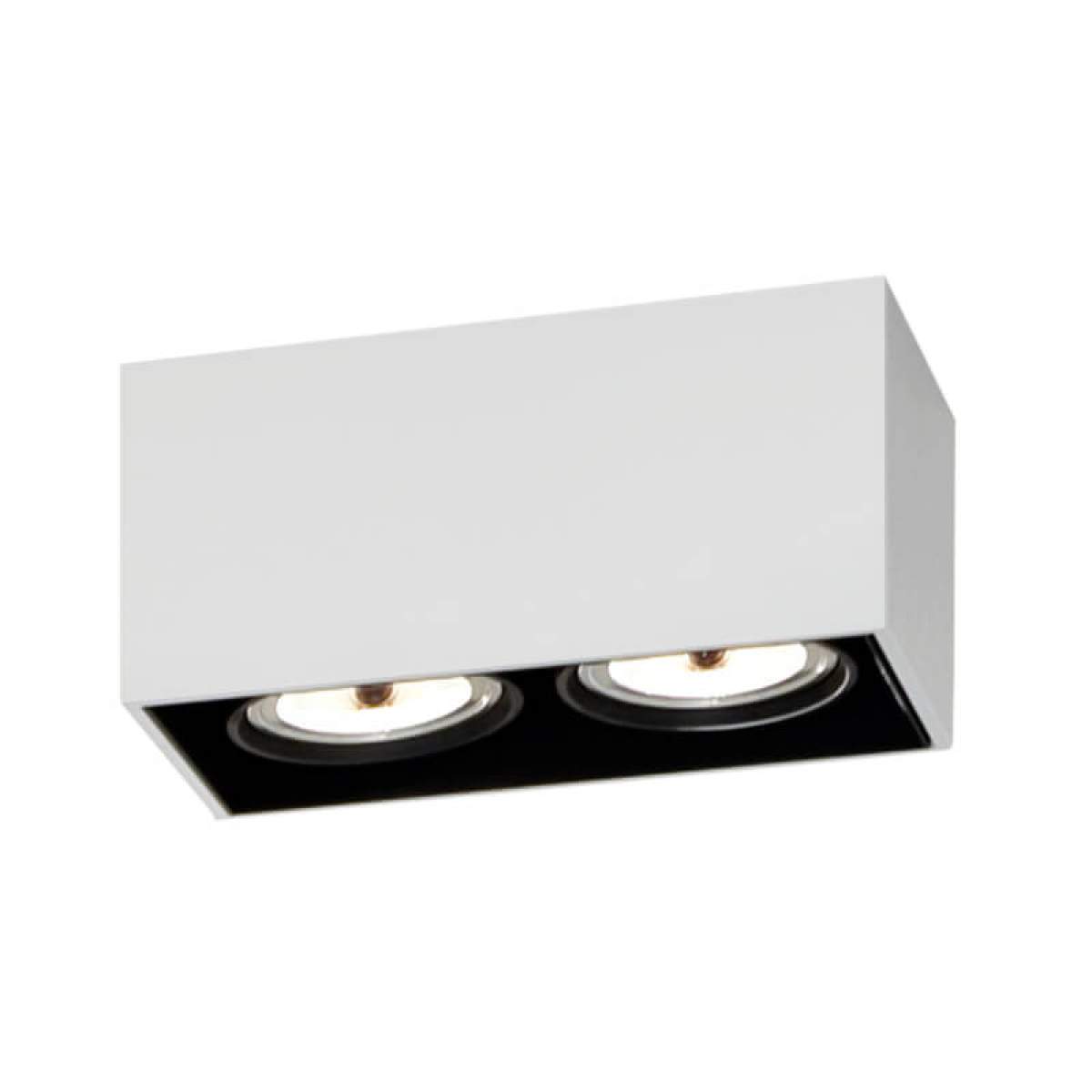 FLOS Compass Box H135 - Deckenleuchte 2flg weiß
