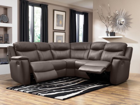 Relaxsofa Leder Ecksofa Evasion - Braun
